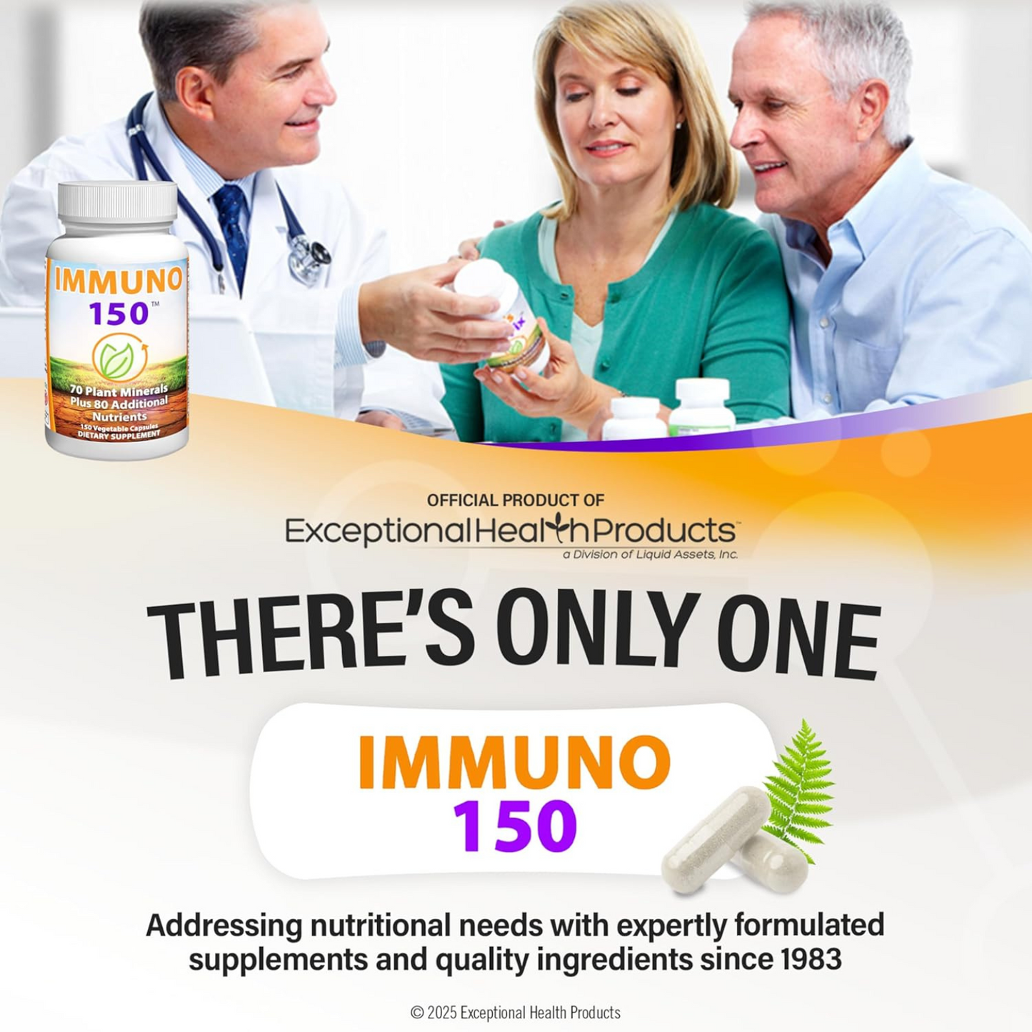 Immuno 150 – Immune Support with 70 Plant Minerals | 150 Veggie Capsules